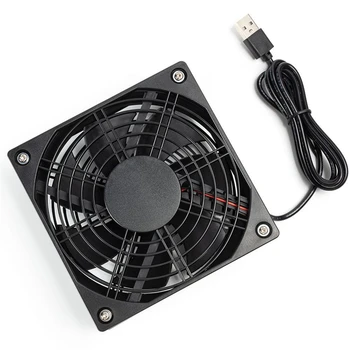 USB 라우터 선풍기 쿨러 DIY PC 쿨러 TV 박스, 무선 저소음 DC 5V 120mm 선풍기 120x25x12cm 나사 포함 보호 메쉬 