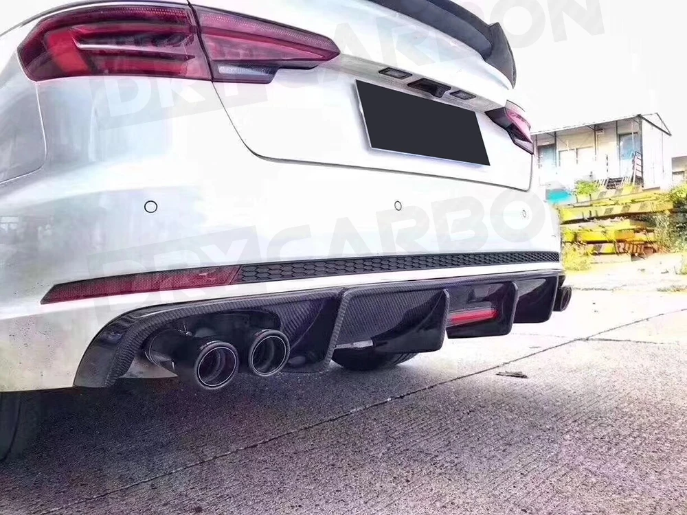 Задний бампер из углеродного волокна, диффузор для губ, комплекты кузова, аксессуары для Audi A4 S4 B9 Sline 2017-2019, не для стандартного спойлера A4