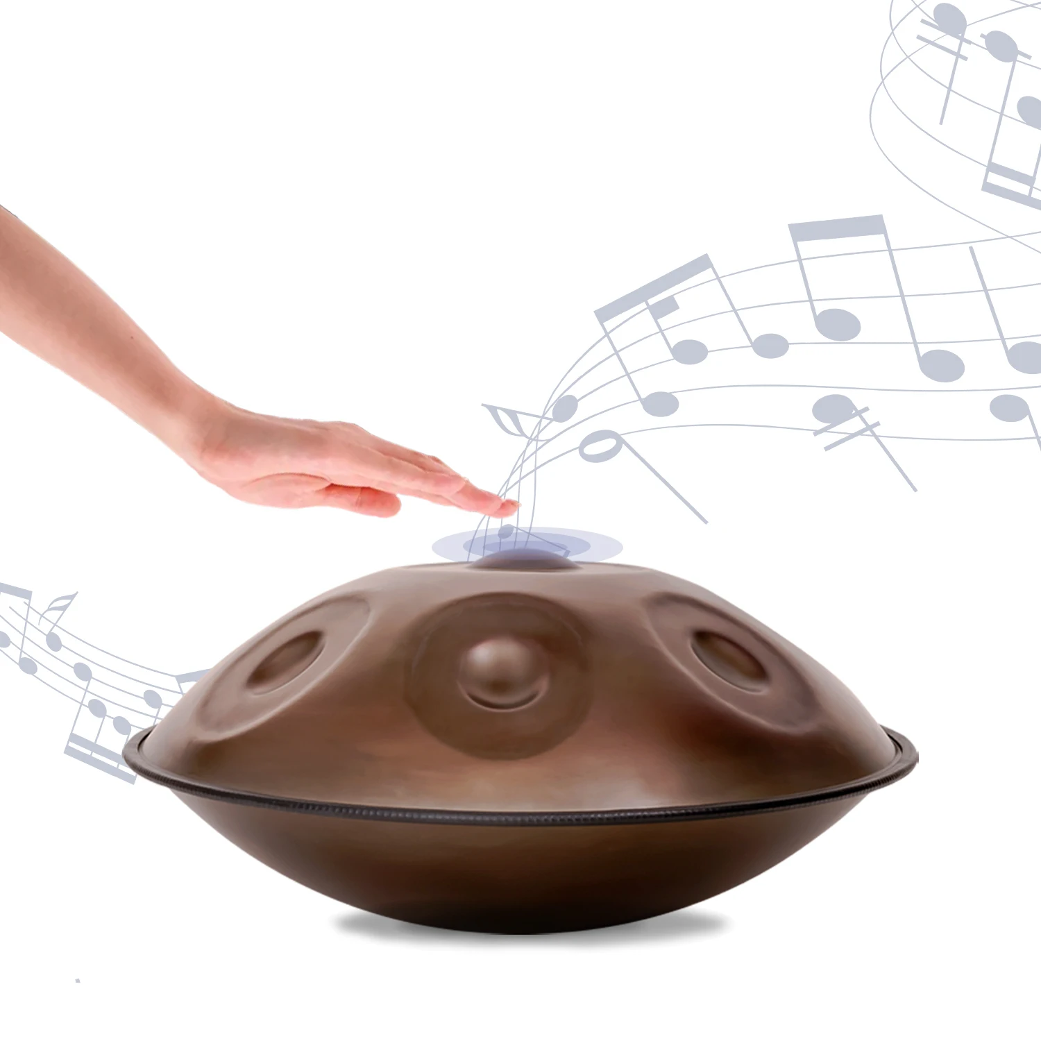 

SUCCESS Colorful Handmade Brown Handpan Percussion Instruments With Musical Scale