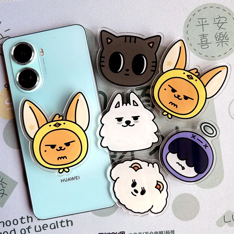 KPOP Yeonjun Soobin-Support de téléphone en acrylique avec animaux de dessin animé, accessoires Bemgyu, anneau d'extension, poignée de doigt, cadeau de renforcement