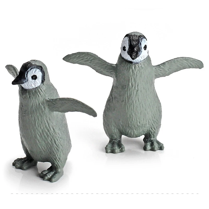 Estatueta brinquedo pinguim oceano animal modelo decorativo réplica hobby coleção cozimento accs sala aula 11 peças