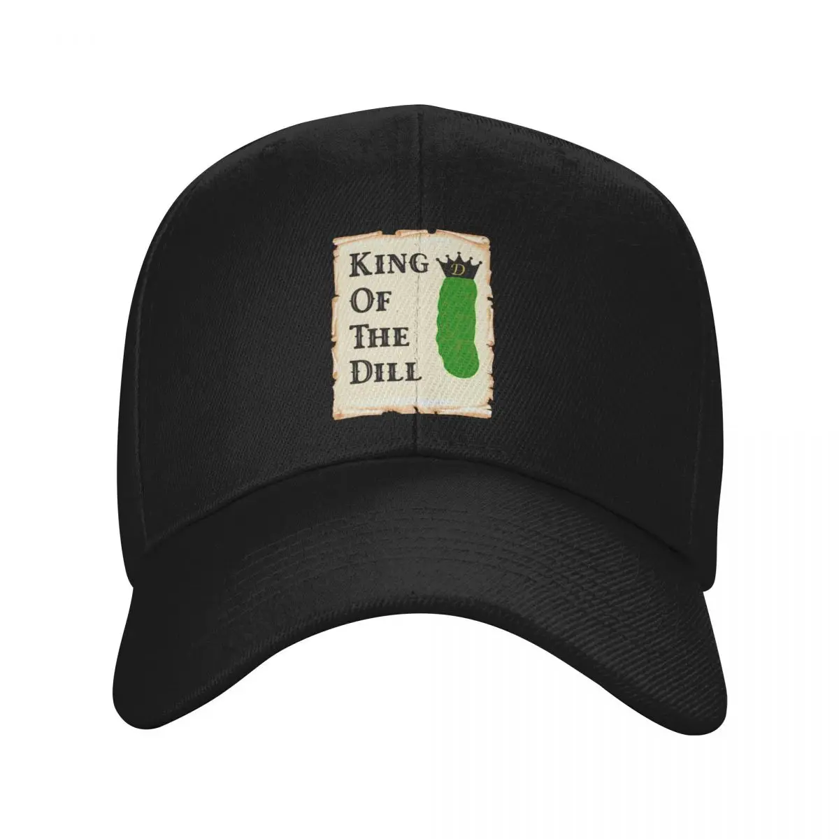 King of The Dill - Pickle Lover Baseball Cap Horse Hat Uv Protection Solar Hat black Golf Men Women's