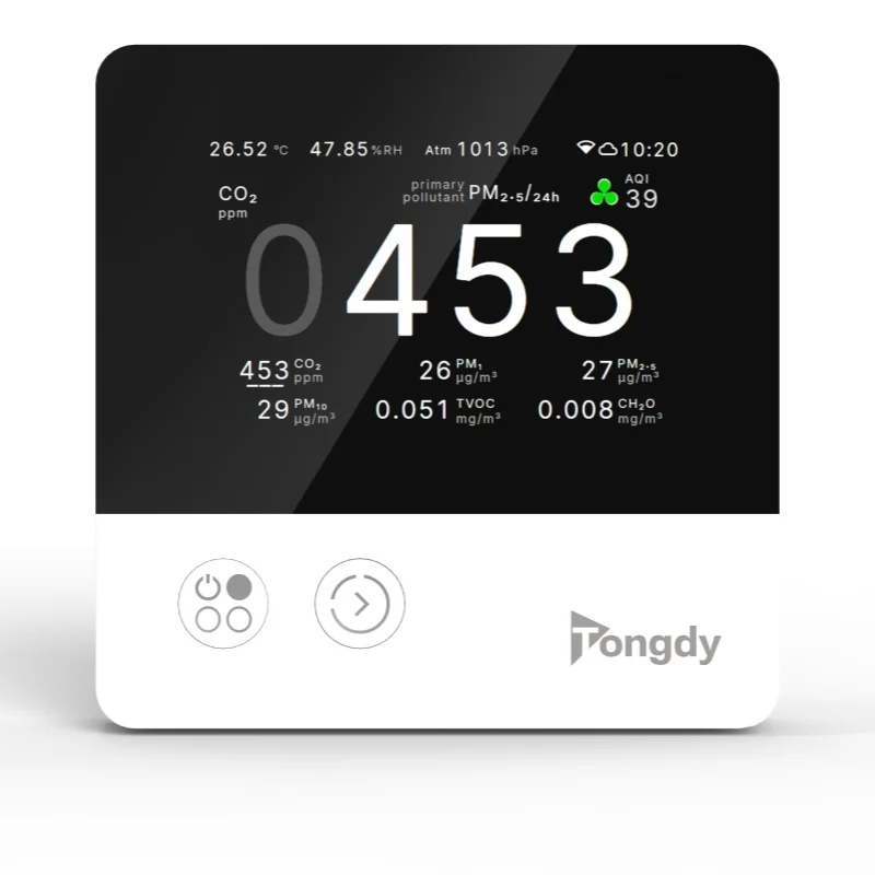 2025 เซ็นเซอร์คุณภาพอากาศตรวจสอบสภาพแวดล้อมในร่มแบบมืออาชีพที่เปิดตัวใหม่ตรวจจับ 12 พารามิเตอร์