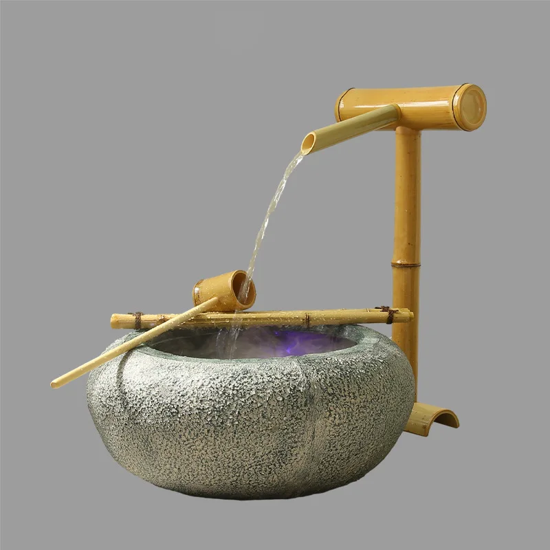 DSA simulation stone rockery flowing water Zen ornament fish pond landscape floor-to-ceiling landscape furnishings