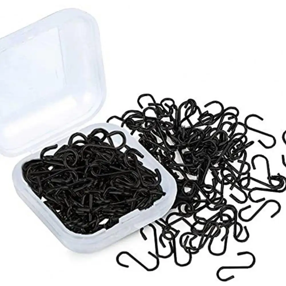 Small S Hooks Mini S Hooks for Christmas Ornaments Corrosion Resistant Metal Hangers Pack of 100/200 Pieces Small S for Various