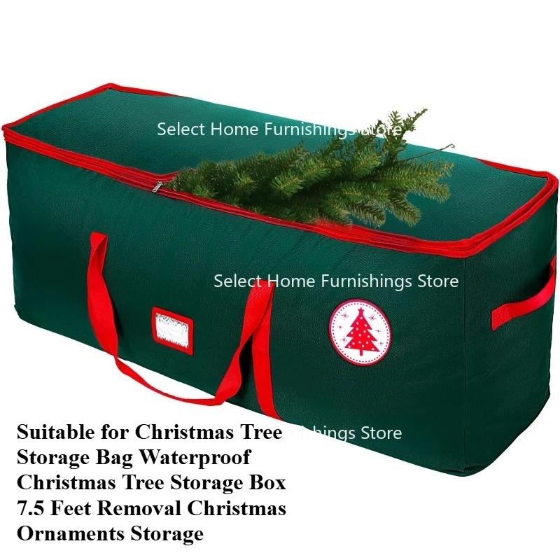 Suitable for Christmas Tree Storage Bag Waterproof   Box 7.5 Feet Removal Christmas Ornaments Storage