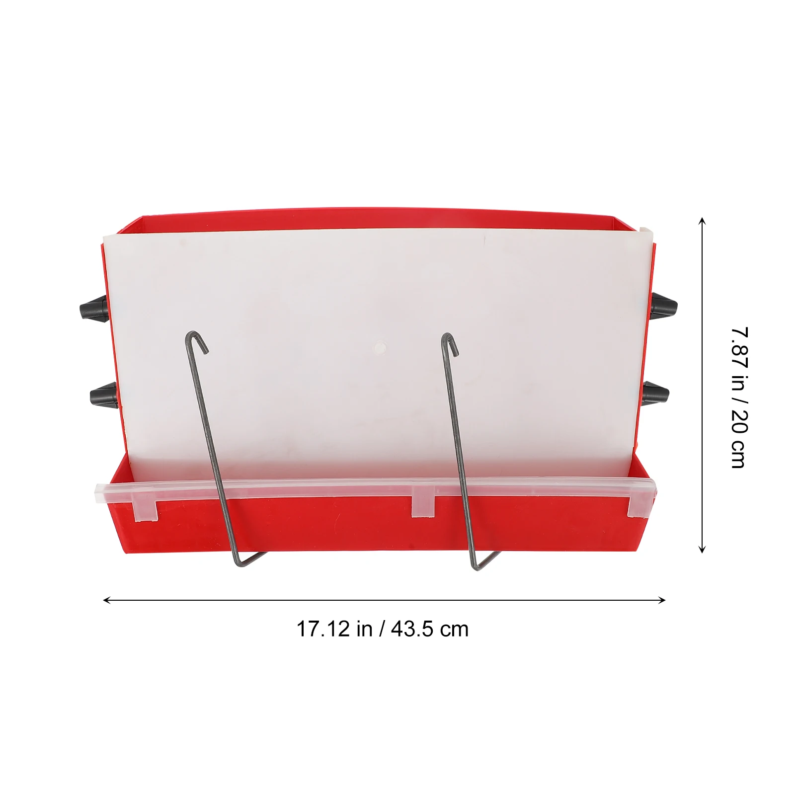

Automatic Feeding Box For Quail Cage Durable Plastic Food Container Large Capacity Easy Clean Hook Vertical Ladder Style Poultry