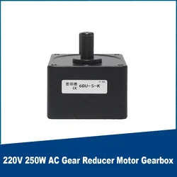 Gear Reducer box 6GU Gear Ratio 1:3-1:500 Suitable for 200W 250W 400W AC Gear Motor