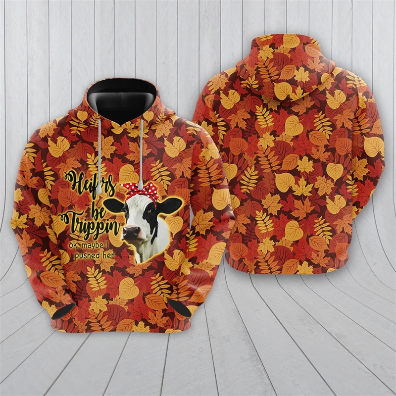 

Funny Cow Graphic Sweatshirts Casual Animal Cows Hoodies For Men Clothes Harajuku Fashion Women Hoodie Bull Kids Pullovers Tops