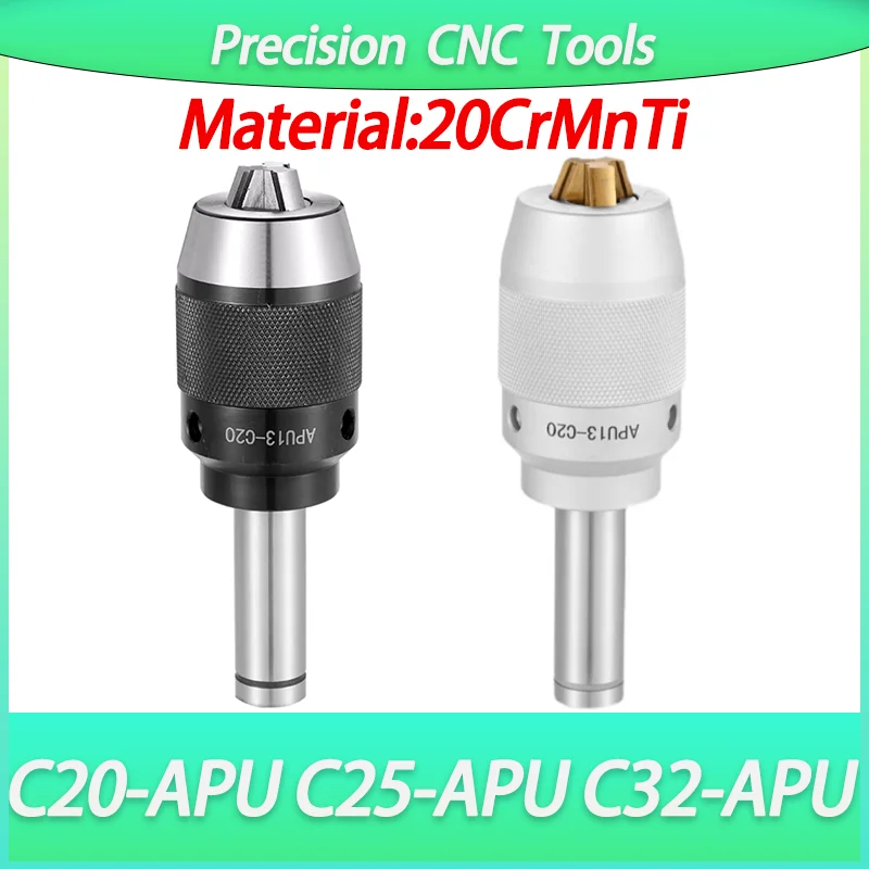 التلقائي مستقيم عرقوب C20 C25 C32 APU16 APU13 أداة حامل أبو الحفر تشاك CNC المتكاملة الذاتي تشديد مخرطة أداة حامل C
