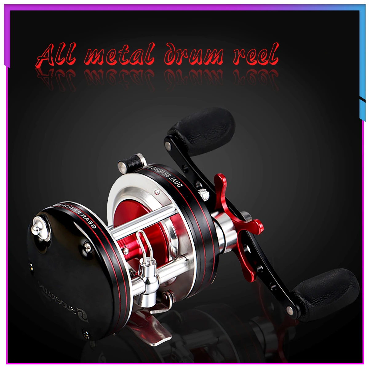 

5.2:1 Max drag 12kg Corrosion protection All metal Fishing Reel Deep Water Spinning Reel Drum style Reel