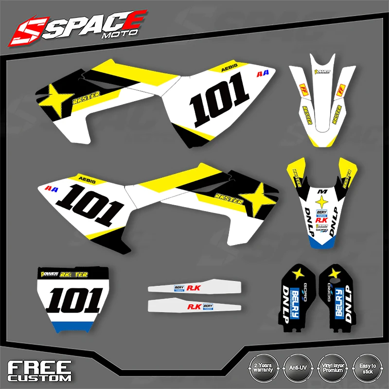 

Набор наклеек SPACE Custom Team Motorcycle Graphics Background Decal для мотоциклов Husqvarna TC85 2018-2023