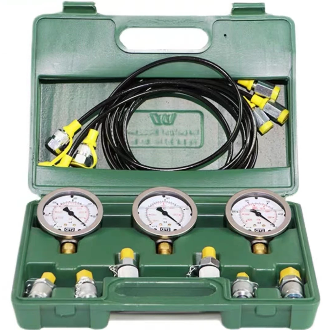 Test Pressure Detector Precise Hydraulic Pressure Measuring Box Pilot Pump Cluster Excavator Hydraulic Oil Pressure Gauge