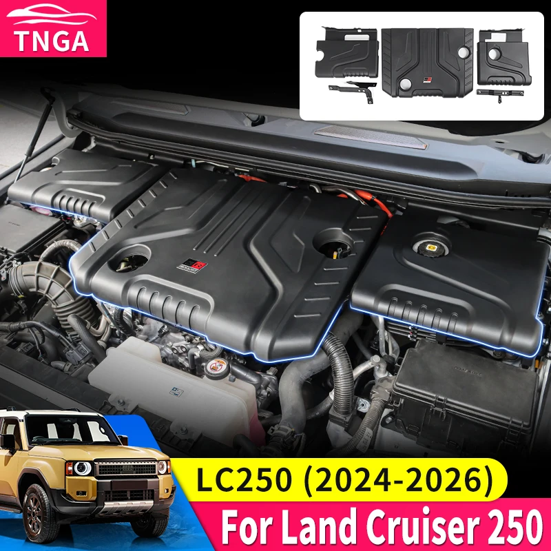 For Toyota Land Cruiser Prado LC250 J250 2024-2026 Engine Bay Cover Heat Noise Insulation Shield Protector Upgrade Accessories