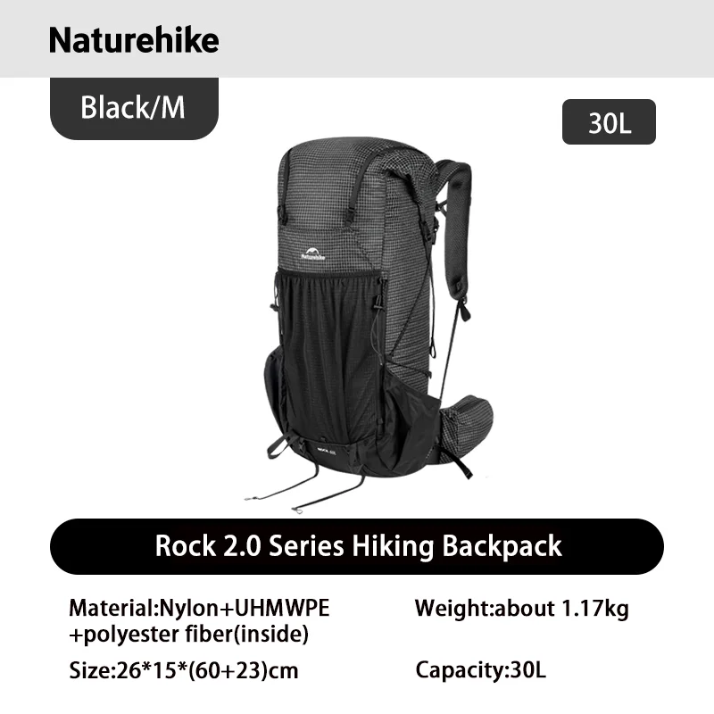 Naturehike Rock 2.0 30L-60L Waterproof Hiking Backpack