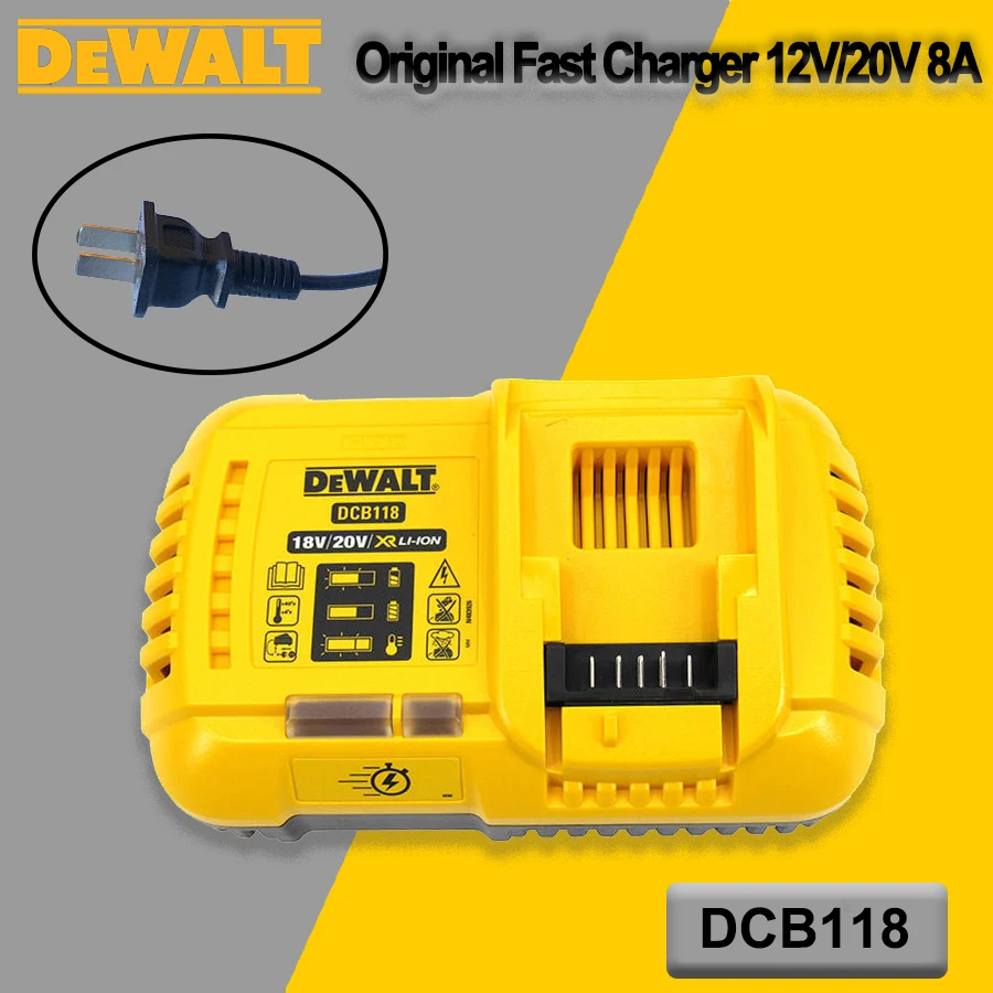 DEWALT Original Fast Battery Charger 12V-20V 8A for Dewalt Power Tools Universal Rapid Charger DCB118