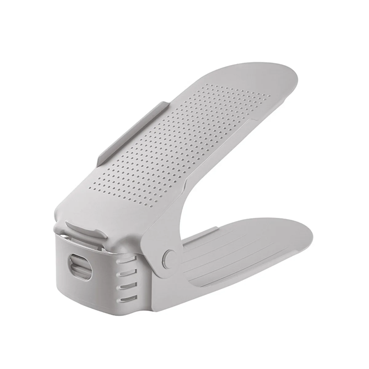 ที่เก็บที่แขวนรองเท้าประหยัดพื้นที่สองชั้น10ชิ้นแนวคิดการจัดเก็บที่ไม่ใช่รองเท้าสีเทา