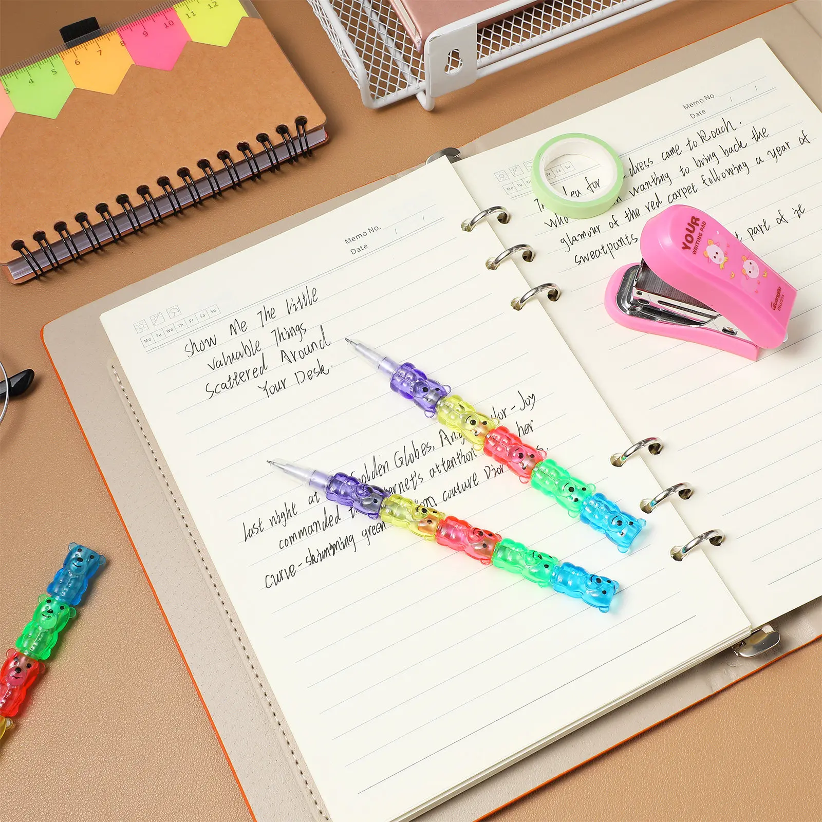 Birthday Pencils Animal Bulk for Cute Bear Stackable Shaped Stacking