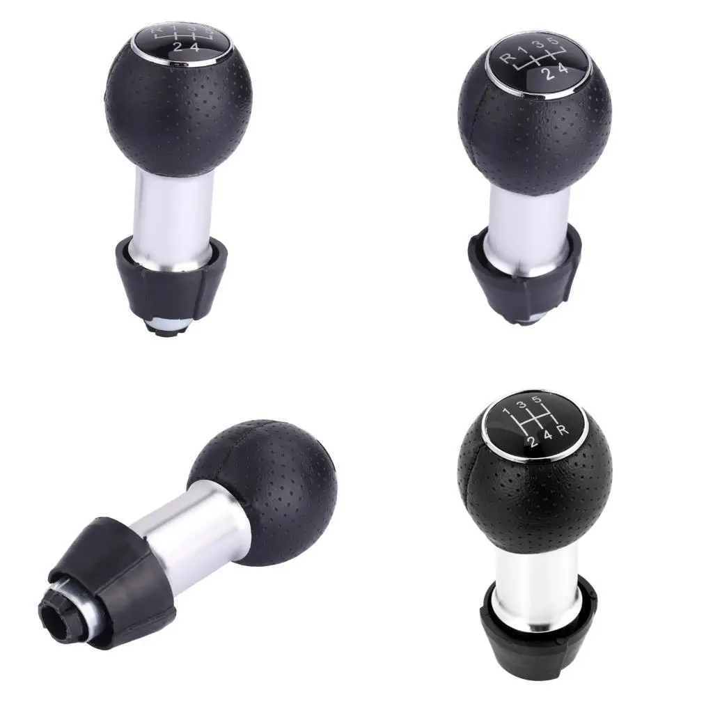 Car Manual Gear Knob Replacement, Black Textured Grip Shifter Lever Car Accessories for Interior Control Update  