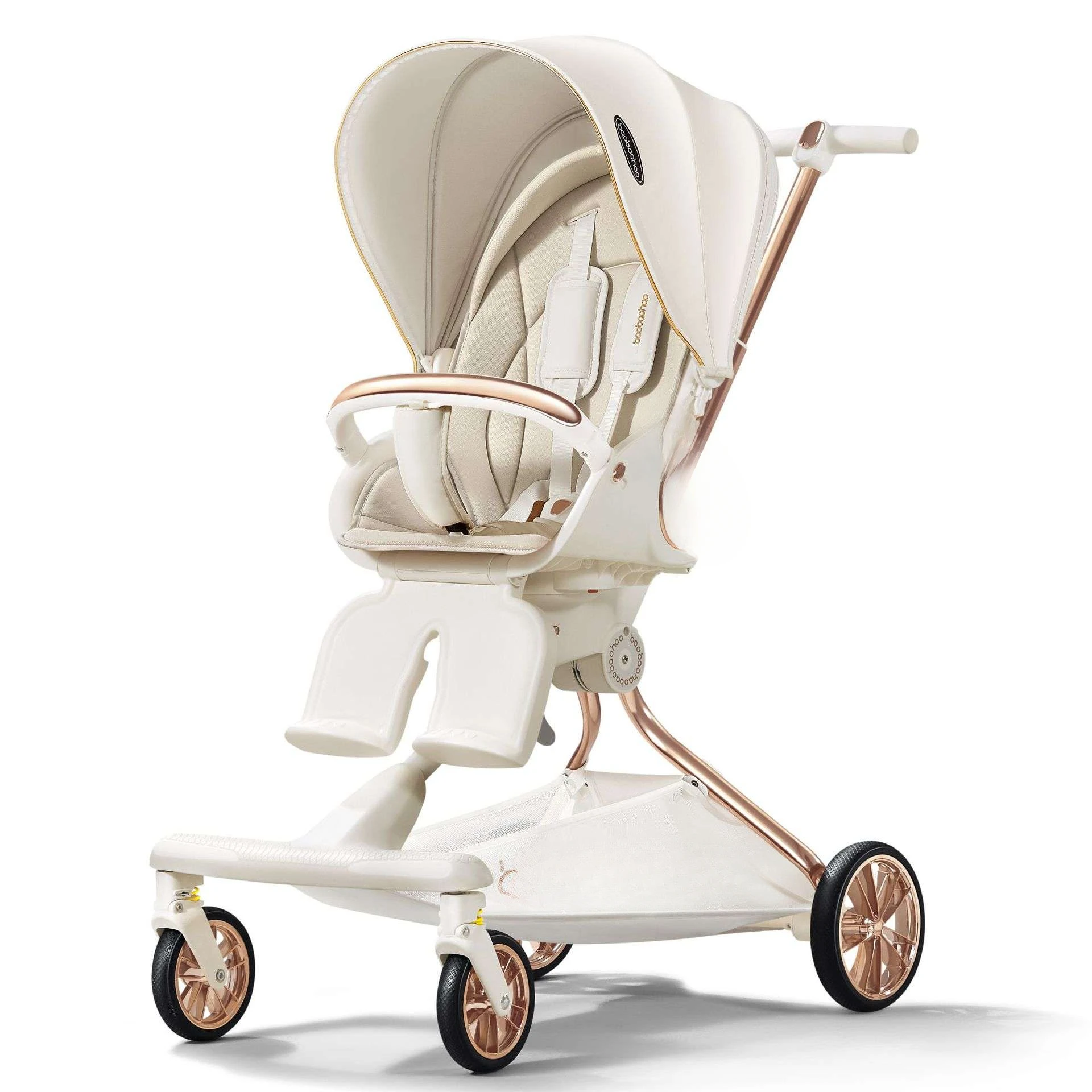 9-C Phantom White Platinum Edition Baby Walking High Landscape Sitting Flat Lying Lightweight Folding Stroller