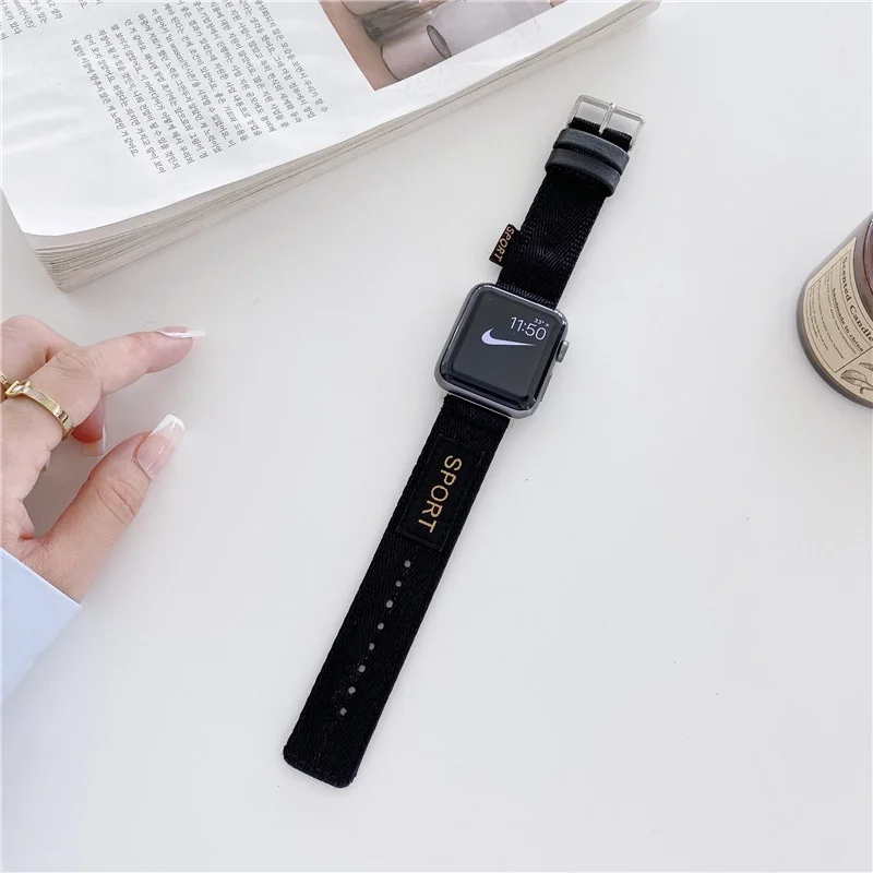 Thể Thao Dây Nylon Dùng Cho Các Dòng Đồng Hồ Apple 7/Se/6/5/4/3/2/1 (41Mm 45Mm 44Mm 40Mm 42Mm 38Mm)