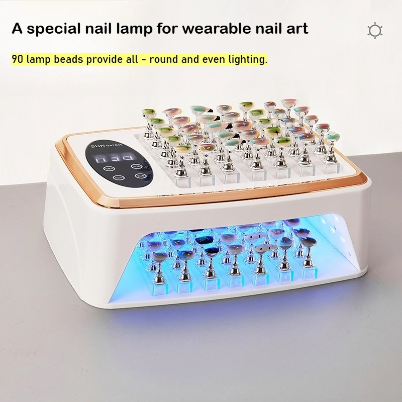 380W 90LEDs Nail Drying Lamp For Manicure Professional Led UV Drying Lamp With Auto Sensor Smart Nail Salon Equipment Tools