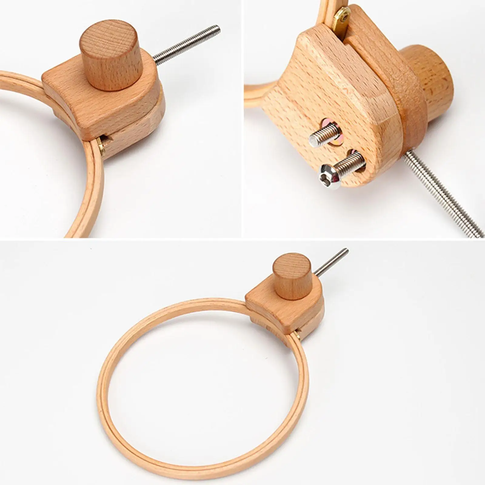 

Вращающаяся подставка для вышивания, многоуровневая деревянная рама, регулируемый держатель для наборов для вышивания и рукоделия