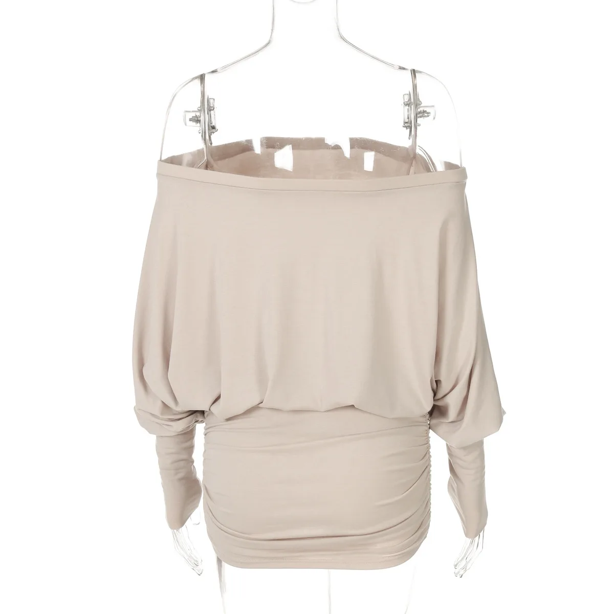 Unregelmäßiges Schulterfreies Sexy Mini-Kurzkleid Party Clubwear Damen Sexy Einfarbig Elegant Lässig Modisch Frühling Sommer Rock – Detail 14