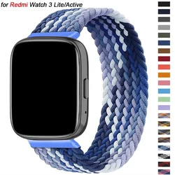 Braided Solo Loop Band for Redmi watch 3 Lite Nylon Strap for Xiaomi Redmi watch3 Active correa Elastic Weave Bracelet Wristband