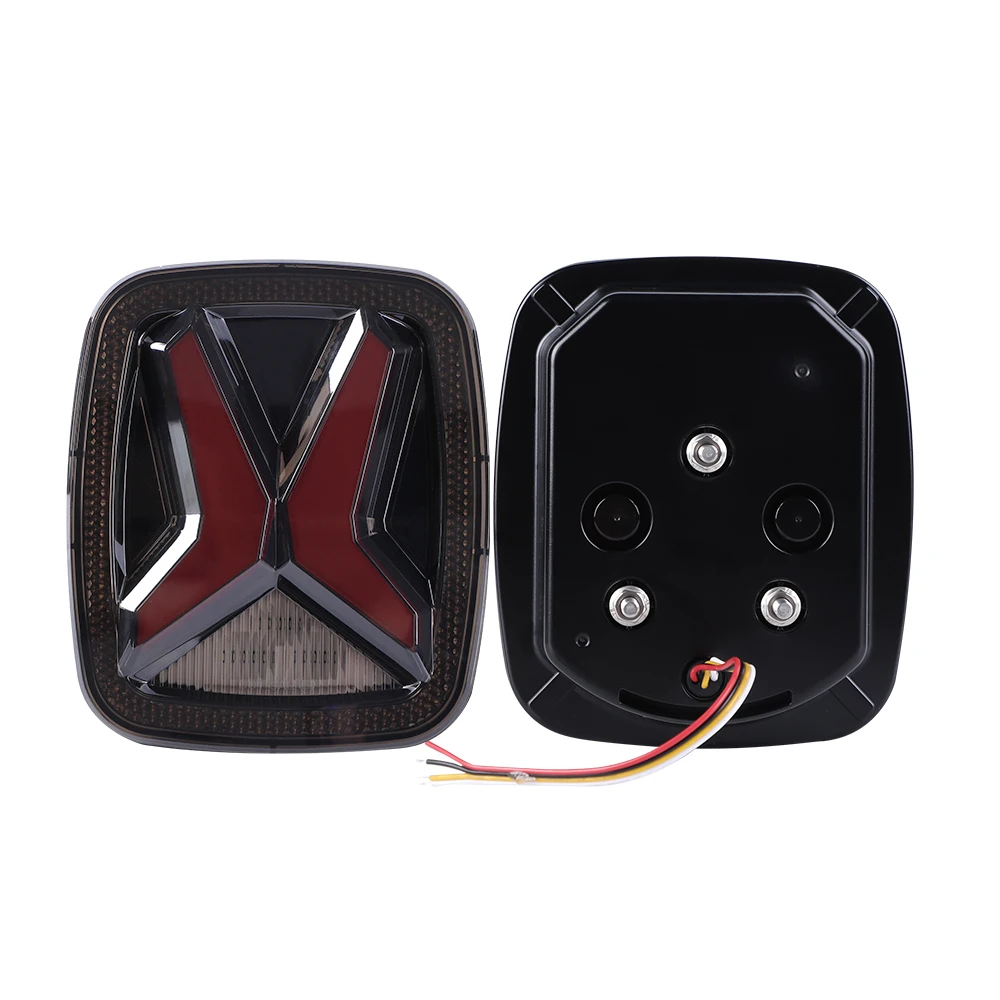 Hot selling：Smoke X Shape Brake Turn Signal LED Rear Lights License Plate Lights CJ YJ TJ LED Tail Lights
