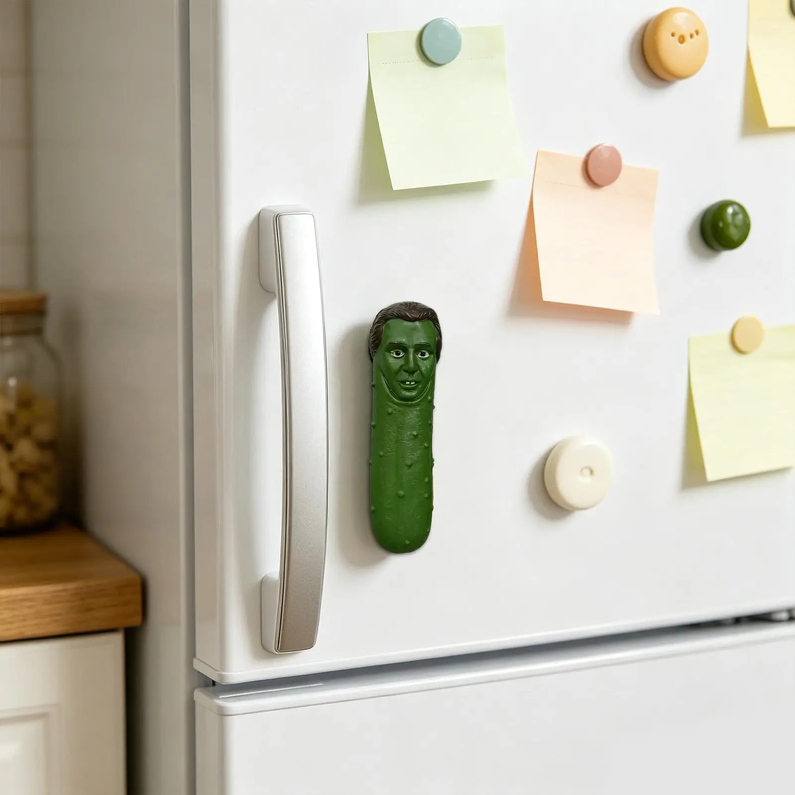 Funny Magnetic Resin Cucumber Man Shape Sticker Cute Fridge Magnets Cute Refrigerator Stickers For Home Kitchen Office School