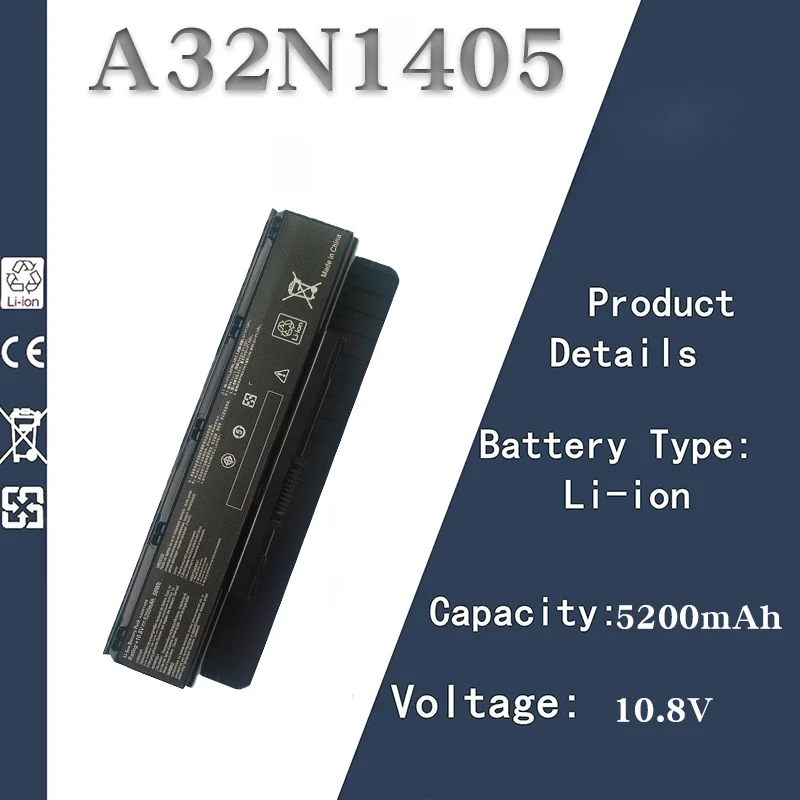 

Аккумулятор высокой емкости 5200 мАч 10,8 В для ASUS A32N1405 | Подходит для моделей N551JM, N551JW, N551Z, N551V, N751, N771, G771JM, G771JK