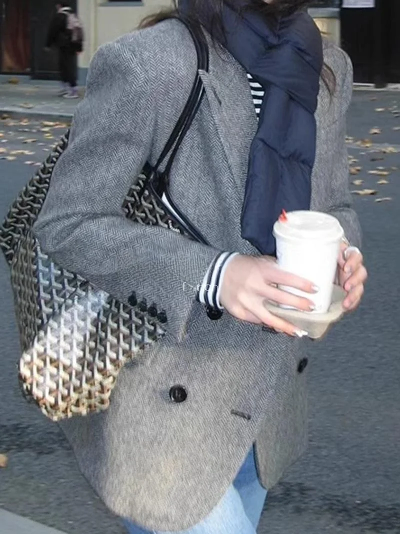 

Женский шерстяной укороченный жакет ROUJE KEFSS: утепленная зимняя модная верхняя одежда для полных женщин, фигуры типа «груша»