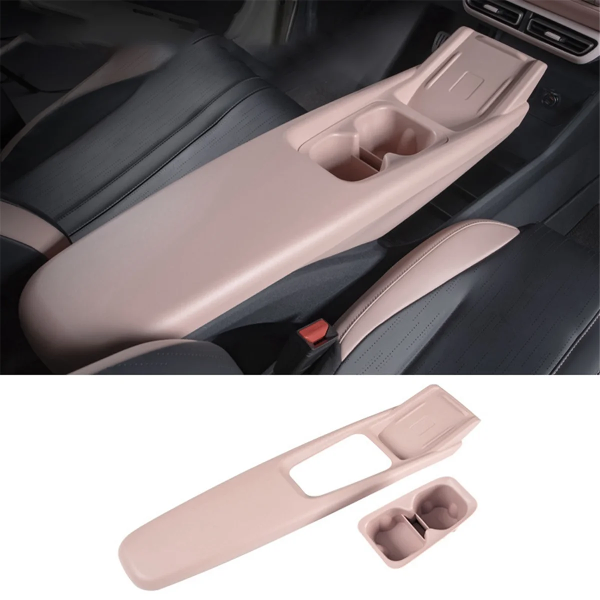 Car Center Armrest Panel Cup Holder Storage Box Decorative Trim Covers for BYD Dolphin Mini / BYD Seagull