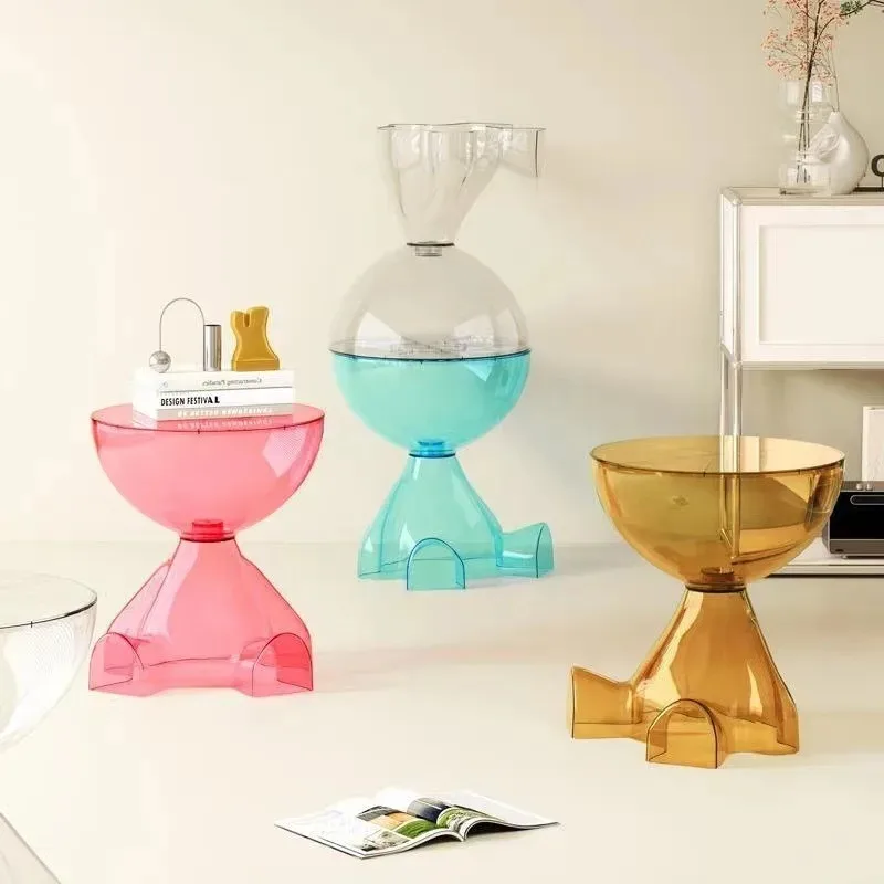 Sofa side cabinet side table living room plastic flat head coffee table corner mini balcony bedroom bedside table
