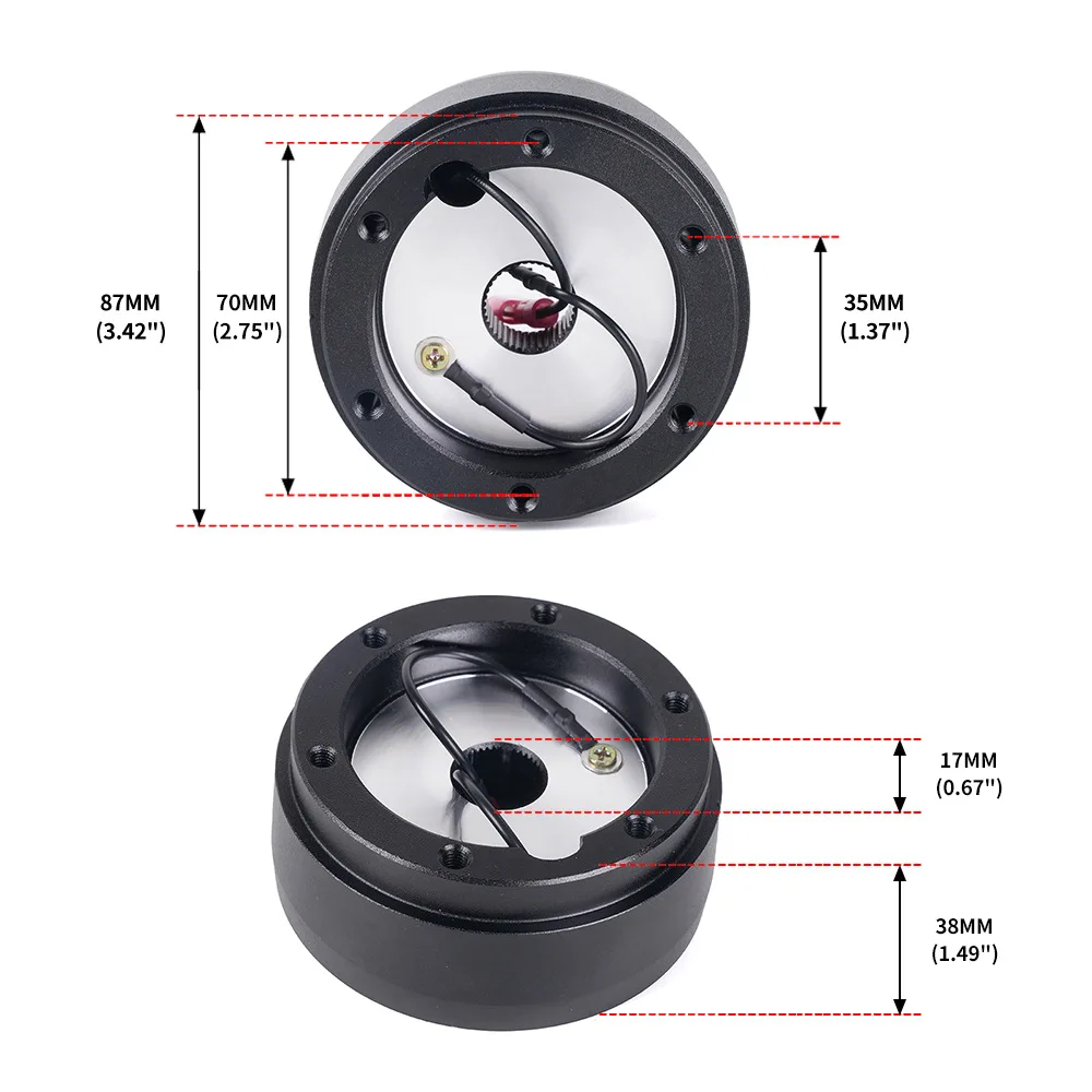 For 1970-1983 VW Golf MK1 Steering Wheel 6-Hole Short HUB Adapter 186H