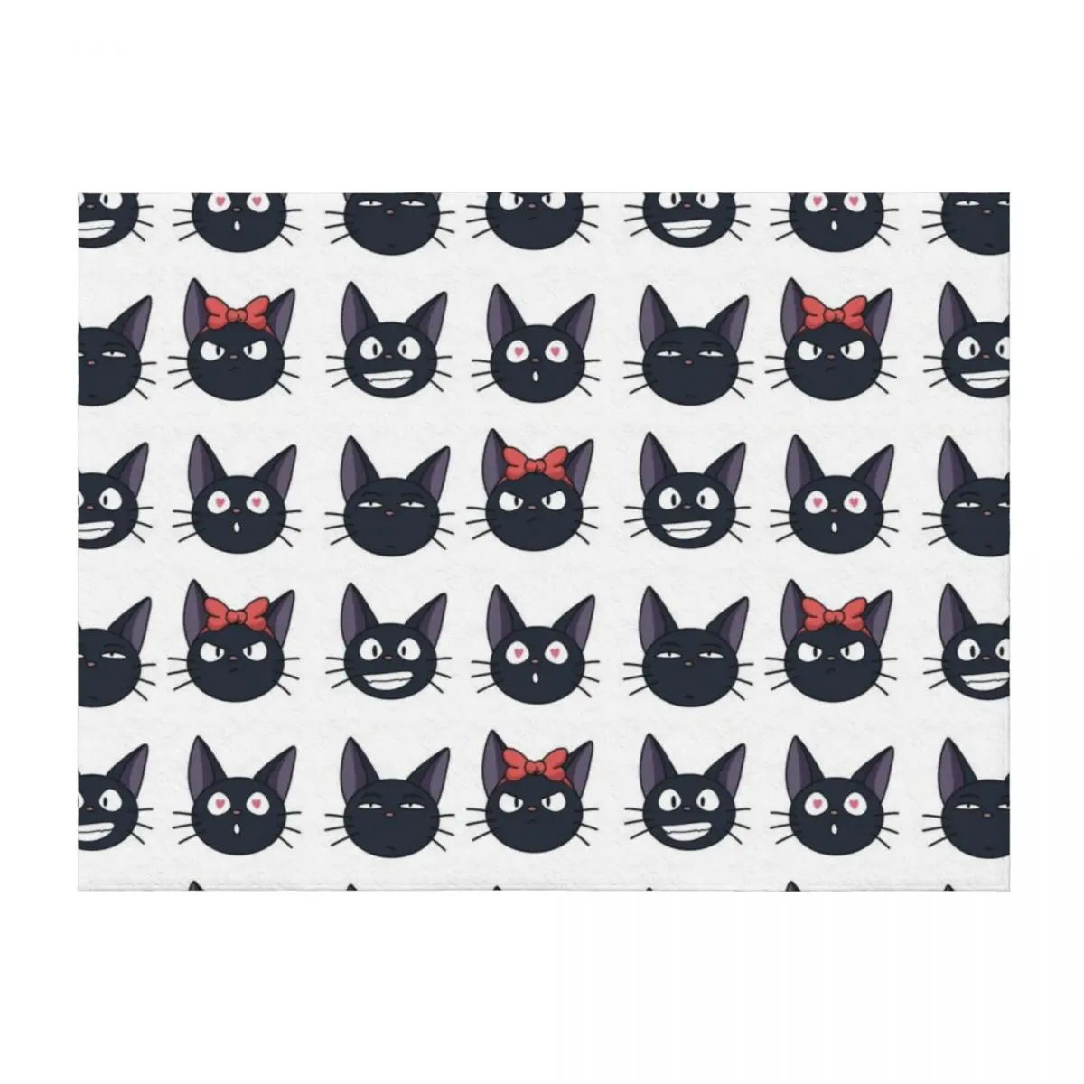 

Jiji Cat Throw Blanket sofa bed Plush Bed linens Camping Blankets