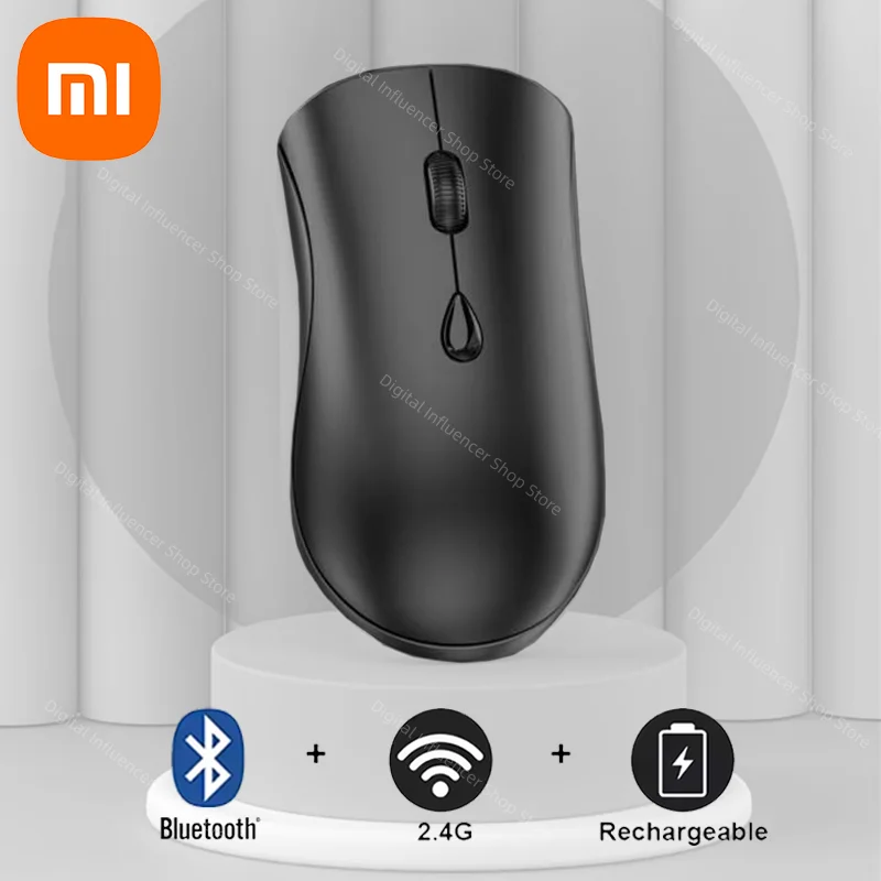 

Беспроводная мышь Xiaomi, бесшумная перезаряжаемая Bluetooth 2,4 ГГц, двухрежимная оптическая эргономичная Bluetooth-мышь для ноутбуков, ПК, Ipad, мыши