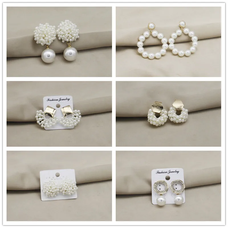 Hot selling European and American imitation pearl tassels versatile fashion trendy brand temperament earrings for women