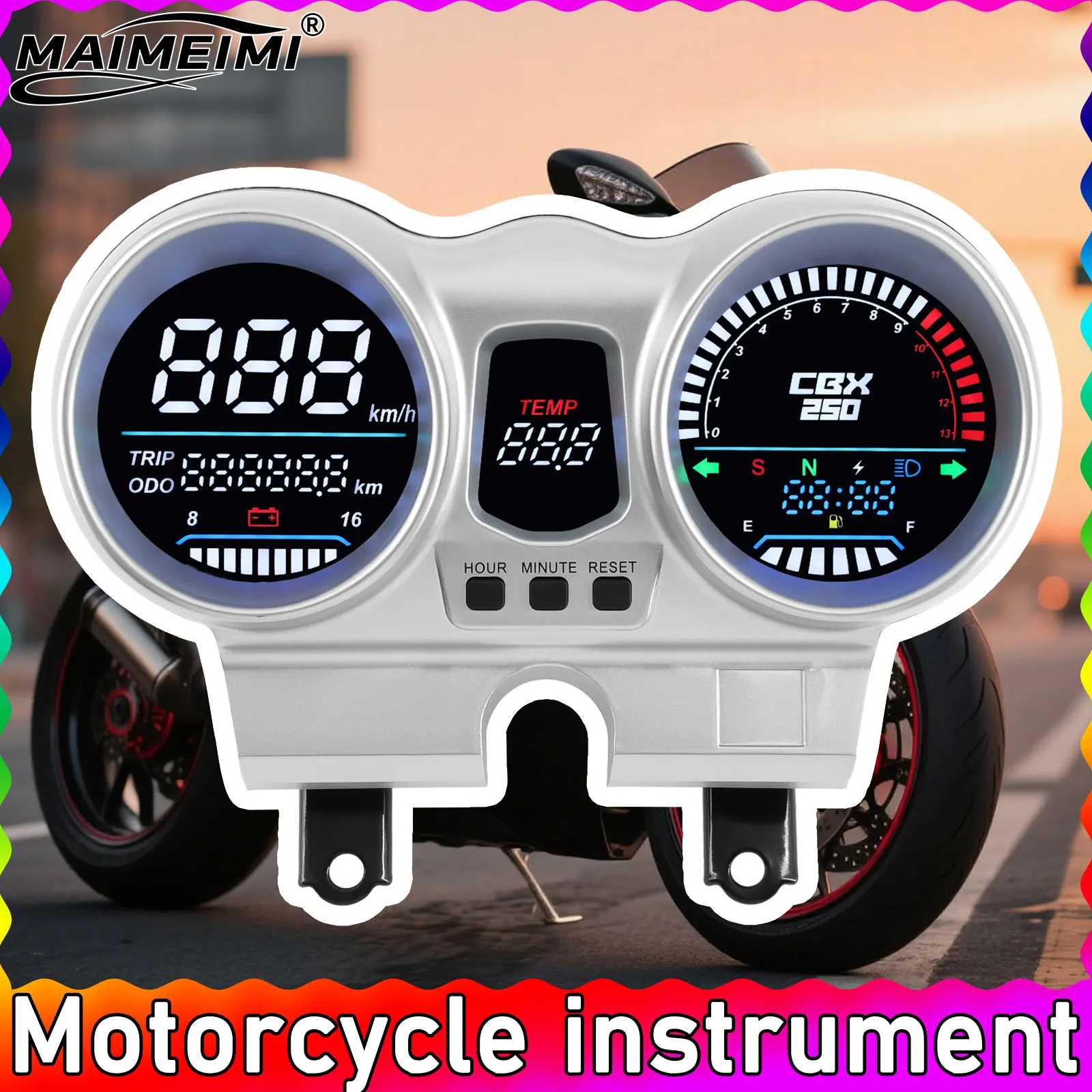 

Для Honda CBX250 CBF250 Twister 2001-2008 тахометр ЖК-дисплей мотоцикла цифровой спидометр приборная панель OEM 37100-KPF-961