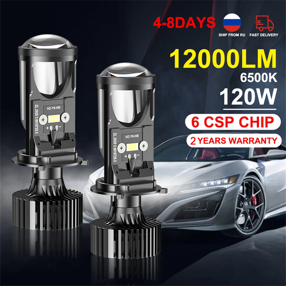 H4 LED Headlight Canbus Car Lamp Mini proiettore Lens Automobles Bulb 6500K 70W 14000LM Kit di conversione Hi/Lo Beam 12V/24V LHD LED