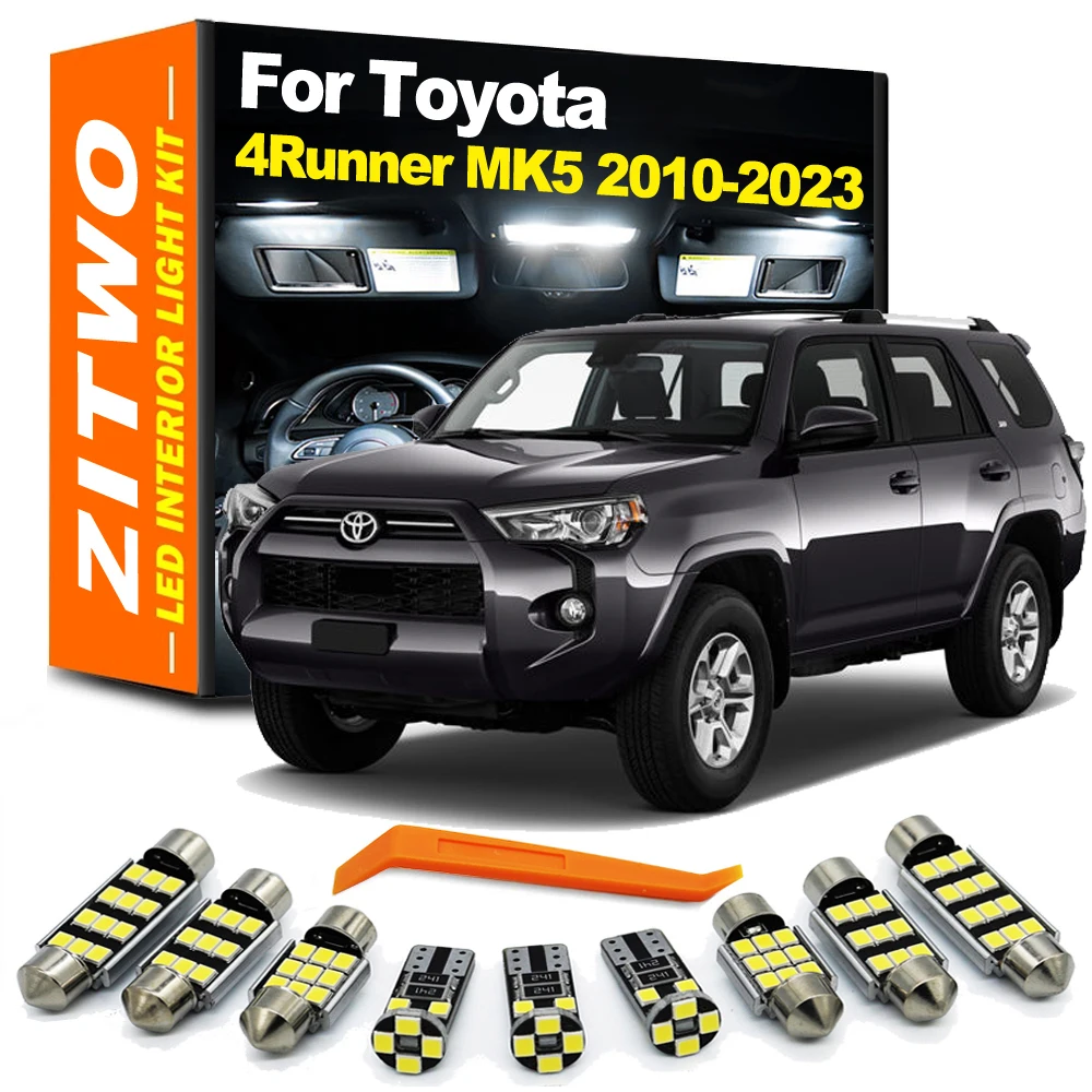 ZITWO 17Pcs LED Interior Dome Map Light License Plate Lamp Kit For Toyota 4Runner MK5 2010 2011 - 2018 2019 2020 2021 2022 2023