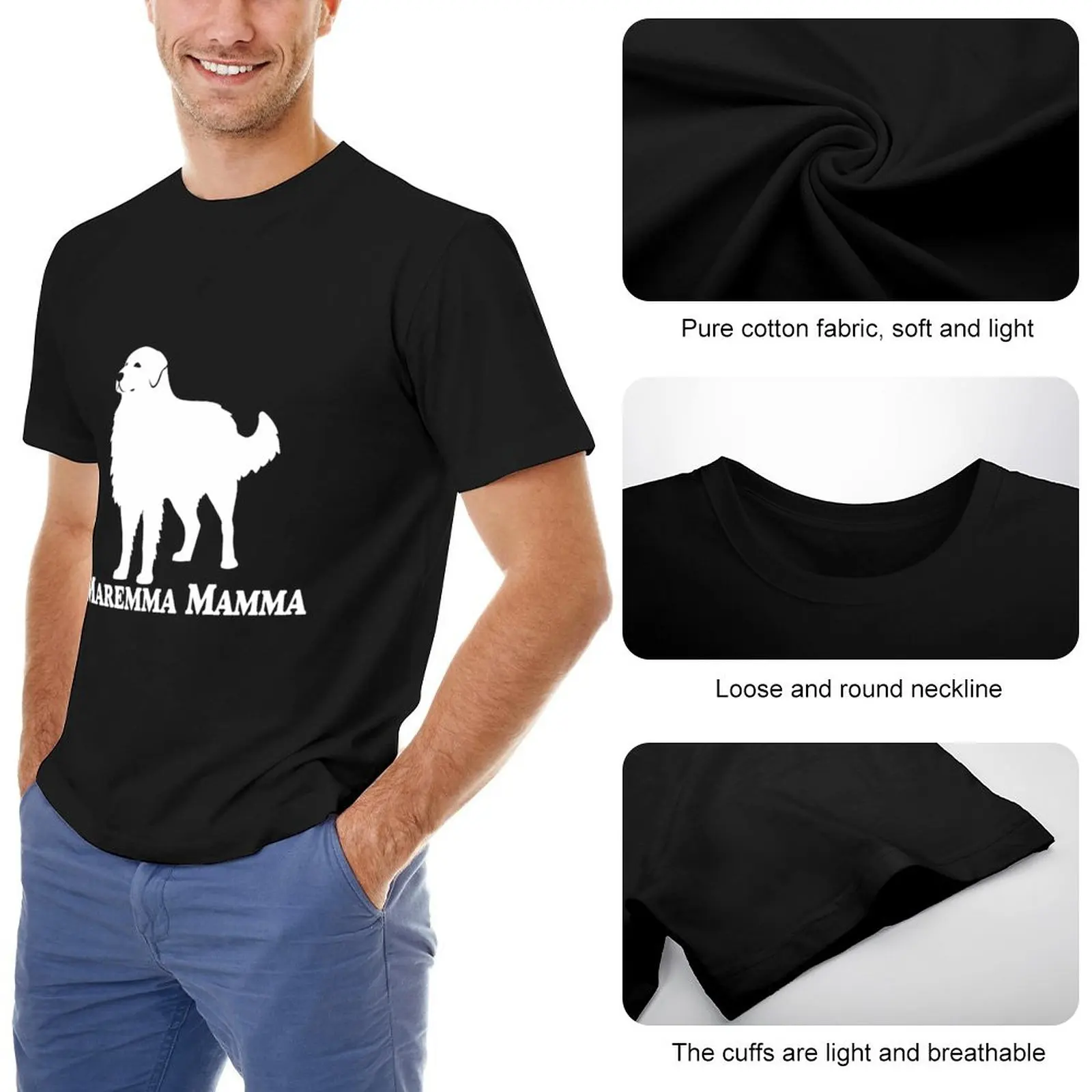 Maremma Mama | NickerStickers? on Redbubble T-Shirt Short sleeve tee tees Blouse T-shirts for men cotton