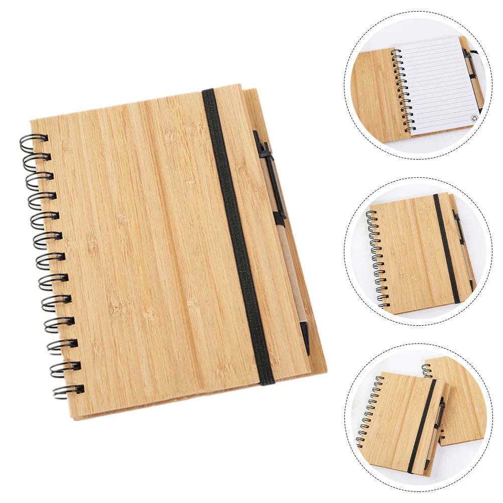 Lined Spiral Bound Journal The Office Notebook Wood Grain Note Pad Diary A5 Monthly Planner Book Work Notepad