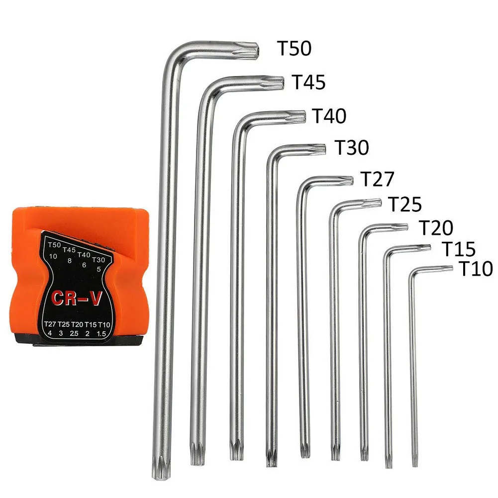 Imagem -02 - Double End Torx Key Wrench Grupo Chave Hex Chrome Vanadium Aço T10-t50 Auto Reparação Mecânica Ferramentas Manuais Pcs