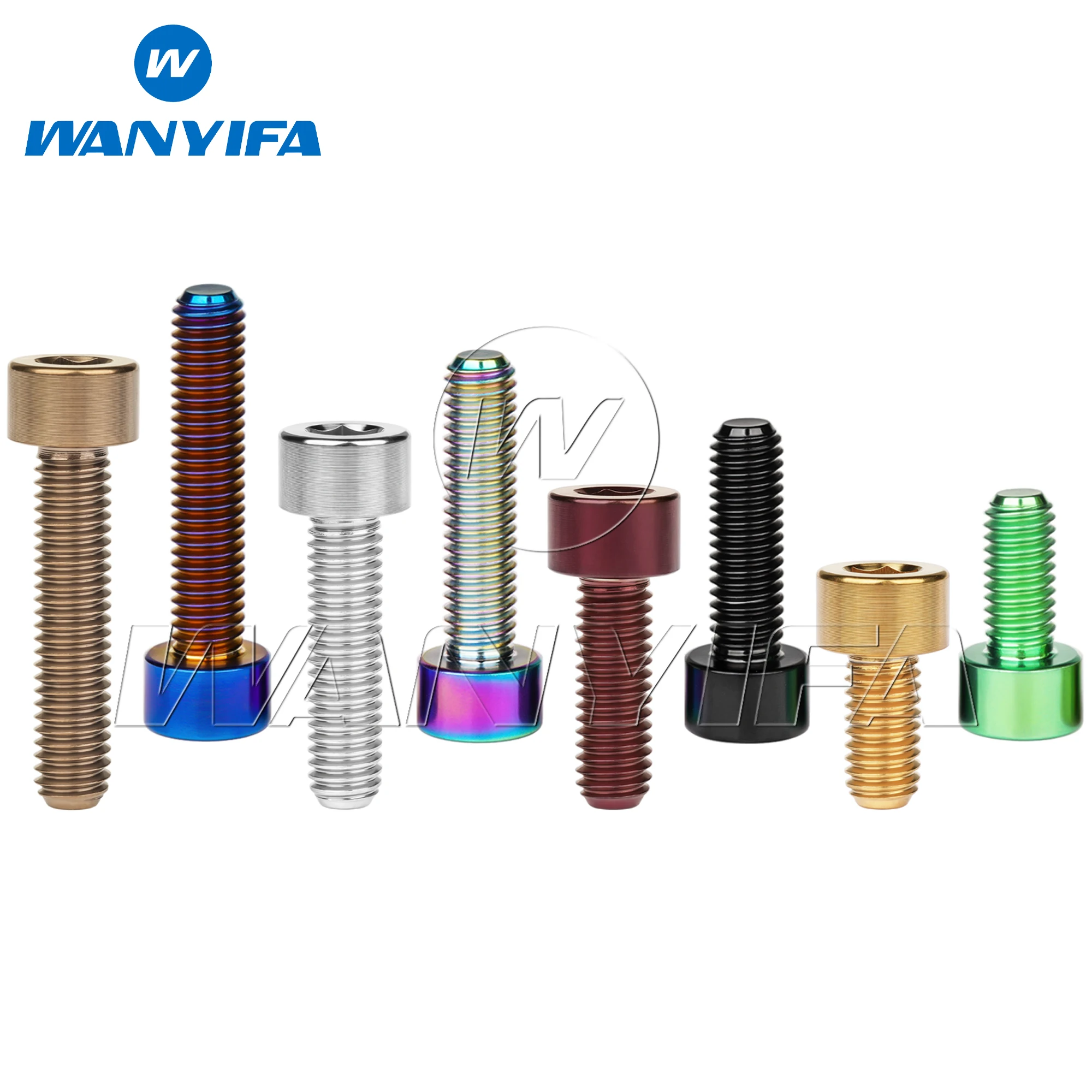 Wanyifa Titanium Bolt M3/M4x6 8 10 12 15 18 20mm DIN912 Socket Cap Hex Allen Head Screw for Model Aircraft