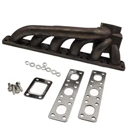New Exhaust Manifold Kit with free gaskets For BMW E36 1991-1999 E46 2000-2006 T3 Turbo Cast Iron Manifold Exhaust & Gaskets