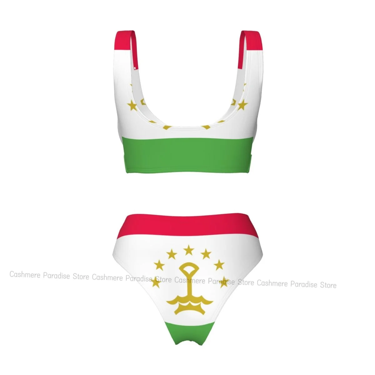 Tajikistan Flag Women Bikini Set Swimsuit Push Up Female Swimwear Bathing Suit