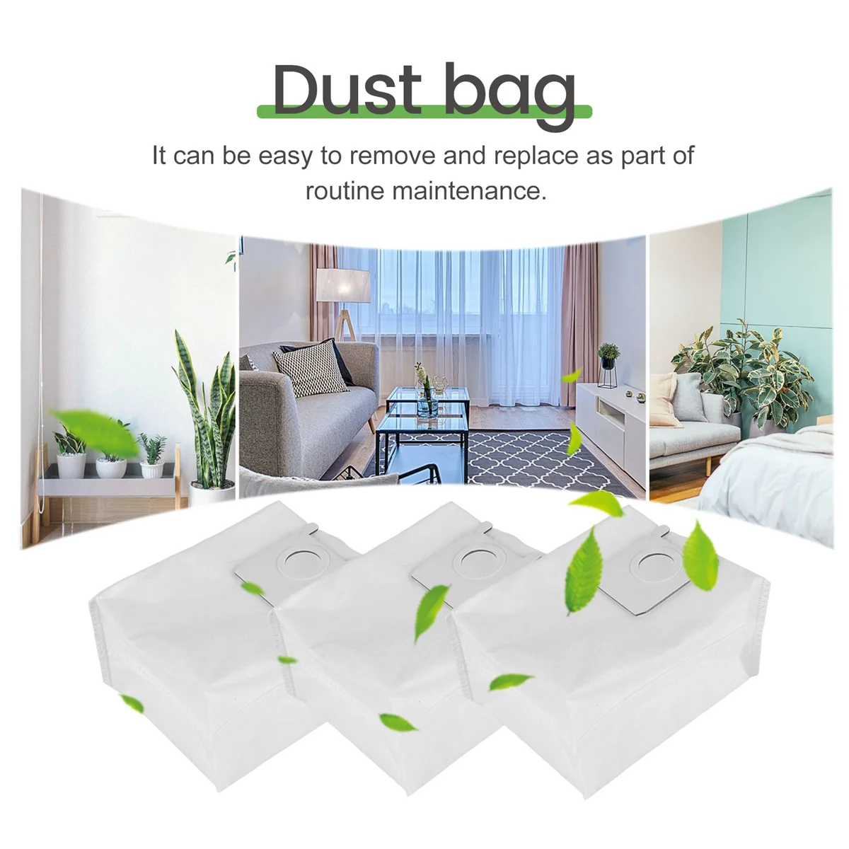 أطقم ملحقات بديلة لروبوت شاومي رويدمي إيفا ، مكنسة كهربائية ذاتية التنظيف ، SDJ06RM