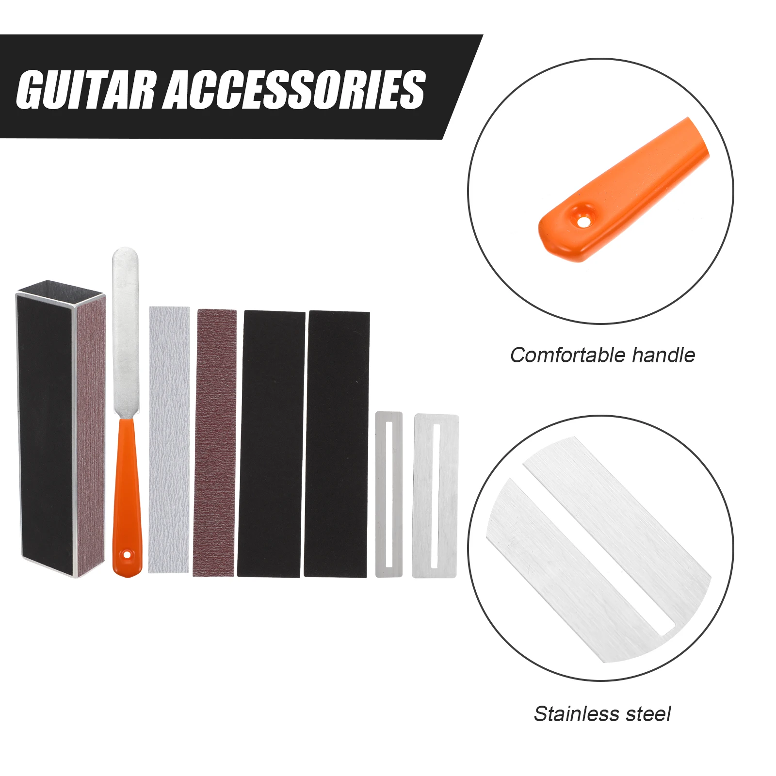 

Guitar Sharpening Tool Repair Kit Accessories Pro Fingerboard Simple Tools Stainless Steel Fret Leveling Rod